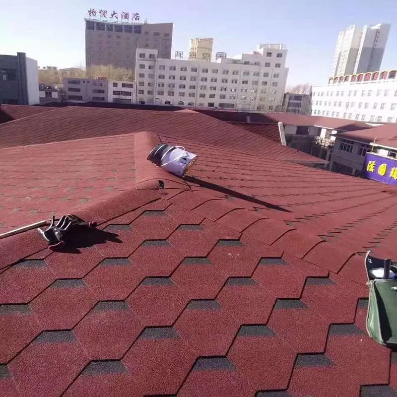 Chinese Red Mosaic Asphalt Roofing Shingle