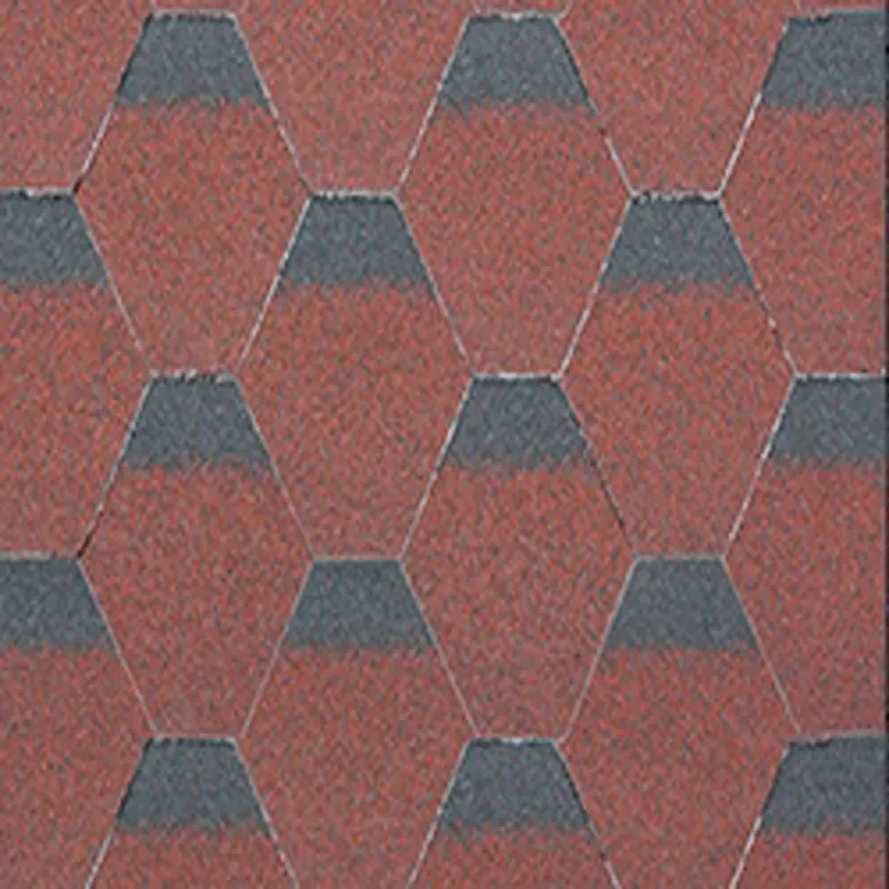 Bardeaux d’asphalte mosaïque rouge asiatique pour toiture