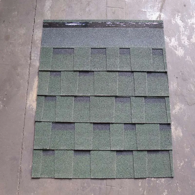 Telhas asfálticas laminadas verdes para cobertura