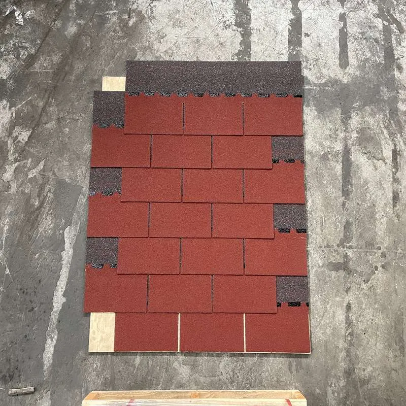 Bardeaux d’asphalte rouge chinois à trois pattes pour toiture