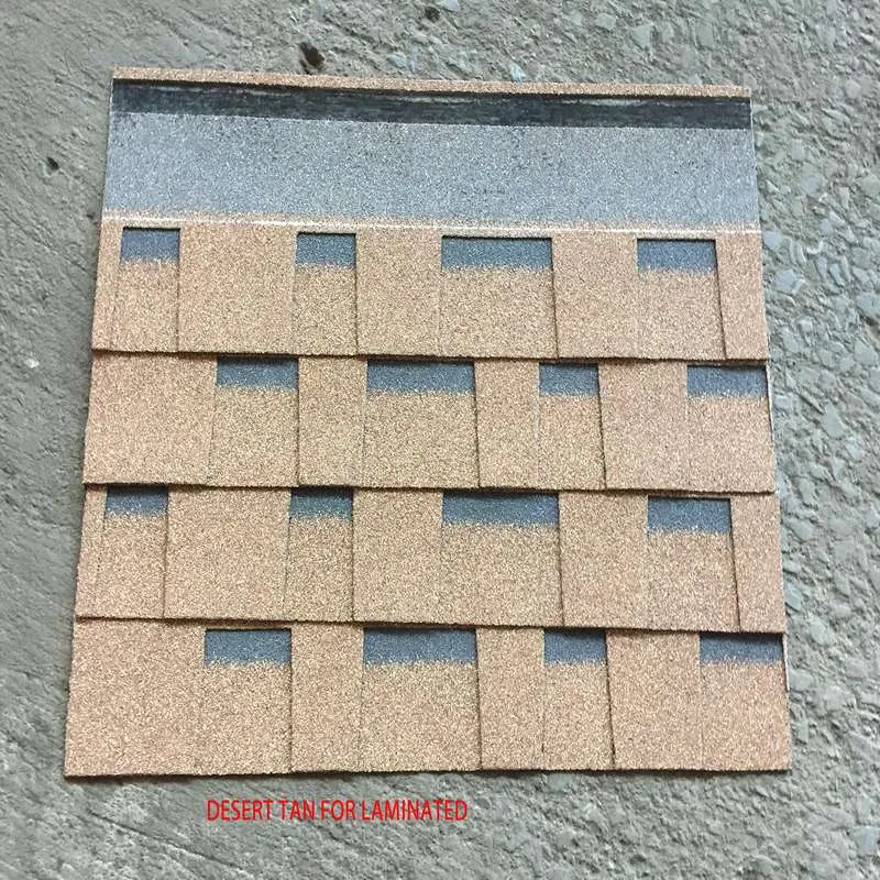 Bardeaux d’asphalte stratifiés beige désert pour toiture