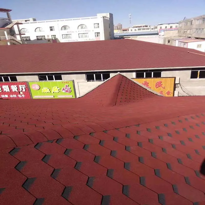 Chinese Red Mosaic Asphalt Roofing Shingle