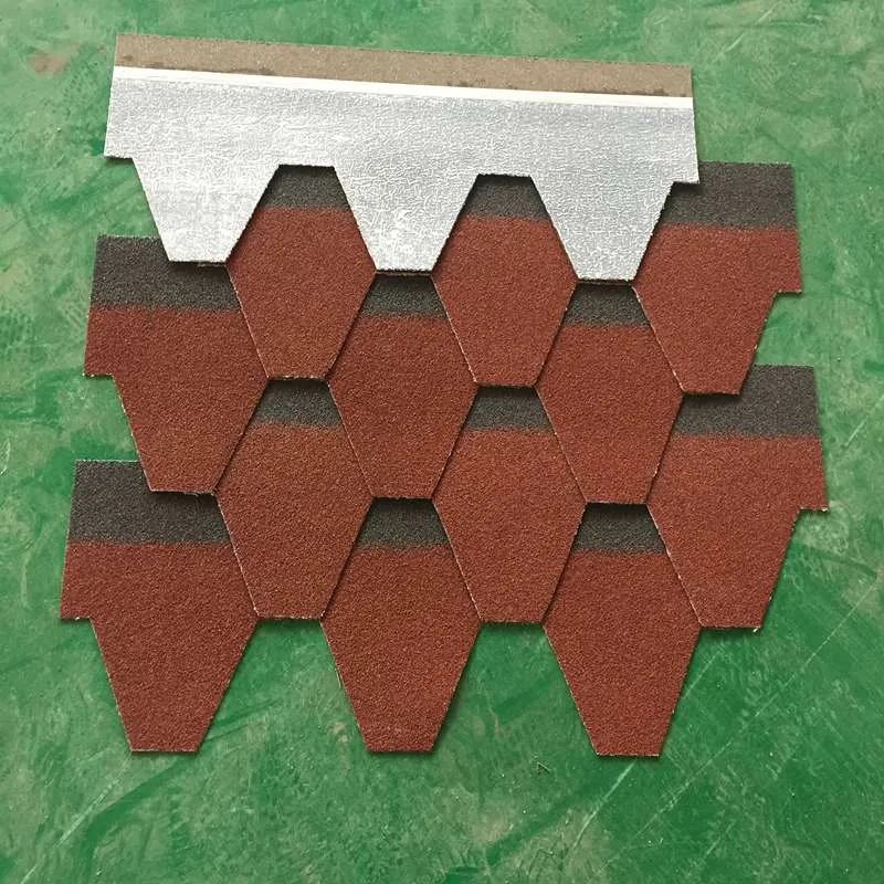 Chinese Red Mosaic Asphalt Roofing Shingle
