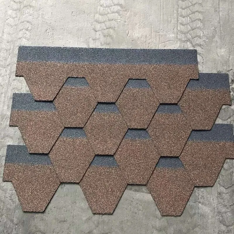 Wood Brown Mosaic Asphalt Roofing Shingle