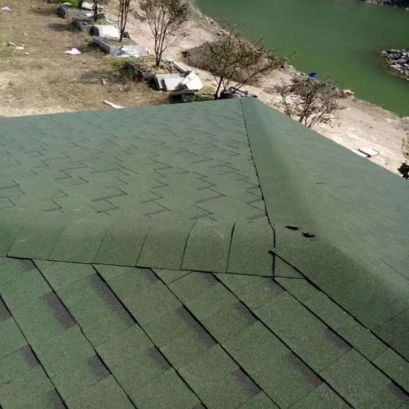 Bardeaux d’asphalte laminés verts pour toiture