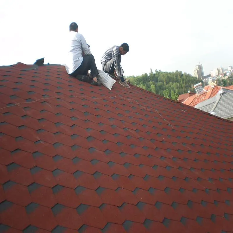Chinese Red Mosaic Asphalt Roofing Shingle