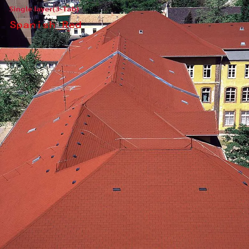 Red 3-Tab Asphalt Roofing Shingle