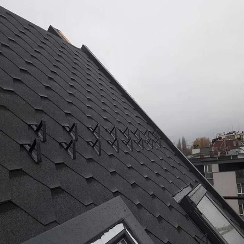 Bardeaux d’asphalte mosaïque noir antique pour toiture