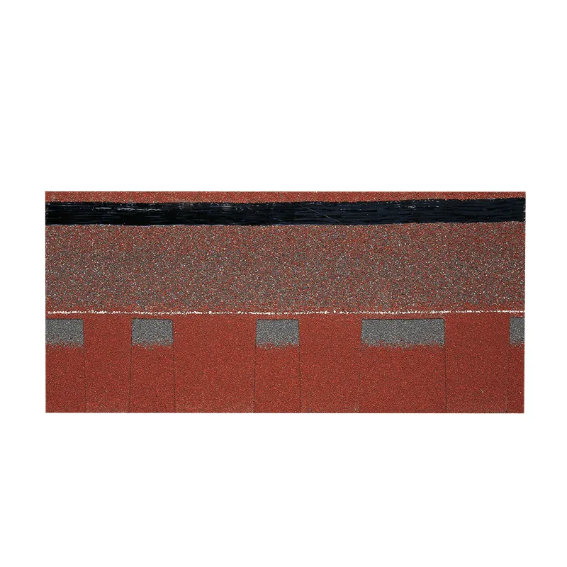 Tejas asfálticas laminadas rojo español para cubierta